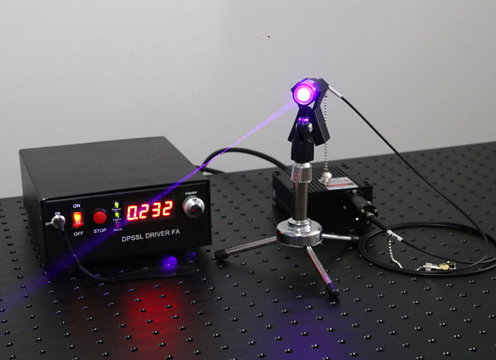 405nm 1500mW Blue-violet Fiber Coupled Laser Lab Laser System - Click Image to Close